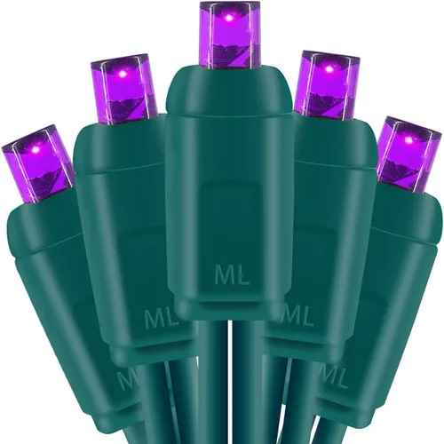 Vista 10 de Mini luces LED de Navidad de 0.197 in, tira de luces LED para decoración de árboles de Navidad en exteriores e interiores, grado comercial, cable