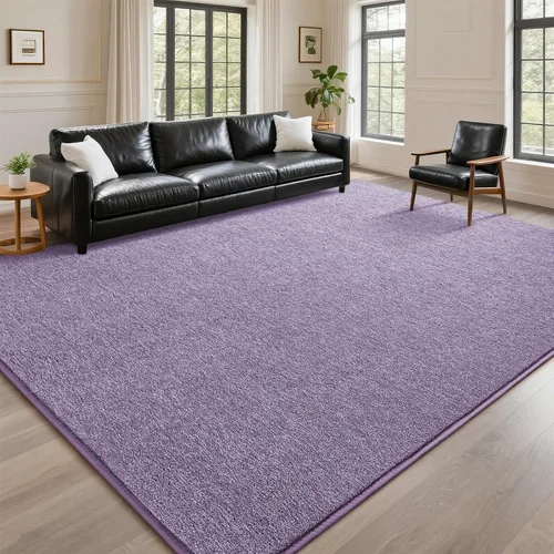 Vista 22 de DweIke Alfombra de área de 4 x 6 pies para sala de estar, alfombras negras súper suaves para dormitorio, alfombra moderna estética lavable de espuma