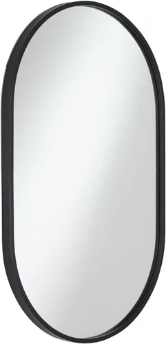 Vista 5 de Uttermost Rapido - Espejo de pared ovalado para tocador, moderno, marco de hierro negro mate, 24 pulgadas de ancho para baño, dormitorio, sala