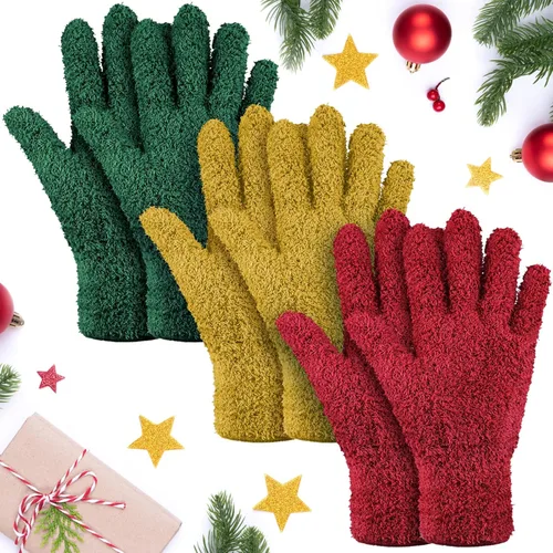 Vista 8 de Patelai 3 pares de guantes de limpieza de polvo de microfibra para plantas, guantes de limpieza de hojas para plantas de interior, persianas, Negro
