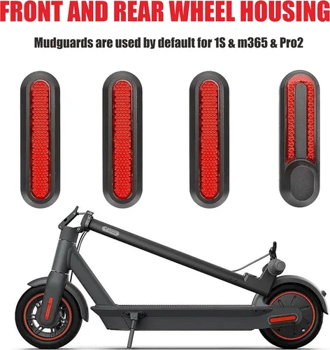 Vista 2 de Cubierta reflectante para rueda trasera de scooter, tira reflectante, tapa de cubo de rueda con tornillos, carcasa protectora decorativa compatible