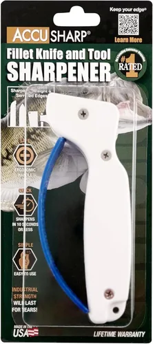 Vista 3 de AccuSharp - Afilador de cuchillos y herramientas, restaura, perfecciona y afila cuchillos rectos y dentados, herramienta de afilado de carburo