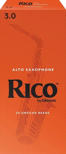 Vista 12 de D’Addario Woodwinds, cañas para saxofón Rico, saxofón alto, RJA0325, resistencia 2.5, paquete de 3