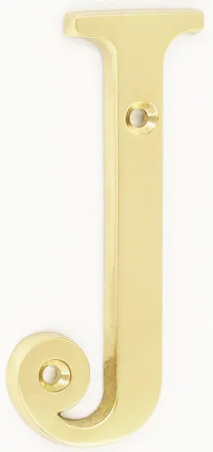 Vista 30 de ZW Hardware B100 Letra M de latón macizo de latón brillante de 4 pulgadas