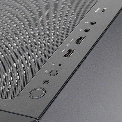 Vista 11 de Silverstone Technology FARA 514X - Chasis de torre todo metálico ATX negro con soporte de radiador doble, ventiladores ARGB y soporte para GPU