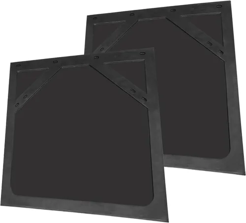 Vista 5 de Guardabarros de 24" x 24" negros para camión semirremolque y remolque, de goma resistente - 1 par