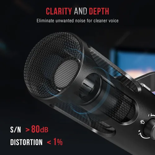 Vista 3 de FIFINE XLR/USB Micrófono dinámico para podcast de transmisión, micrófono XLR de estudio, micrófono para PC todo en metal con botón de silencio