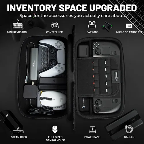 Vista 3 de JUBMACH Steam Deck Carrying Case Compatible with Steam Deck Cover TPU - Protective Case for Steam Deck Console & Accessories Non-slip Shockproof