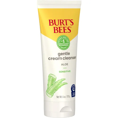 Vista 16 de Burt's Bees Limpiador suave en crema con aloe para pieles sensibles, 98.9% de origen natural, 6 onzas