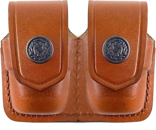 Vista 17 de Speedloader - Funda para 357 Magnum 6 y 7 disparos, 44 Magnum 5 disparos, S&W .38 Special 6 Shot - Funda de cuero auténtico, simple y doble, hecha a