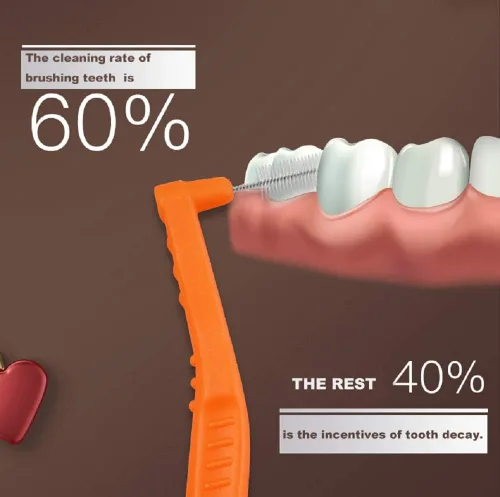 Vista 7 de 20 unids/set 0.024 in-0.059 in en forma de L cepillando sus dientes cepillo cepillo alambre