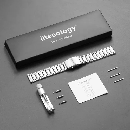Vista 6 de iiteeology Compatible con correas de reloj Samsung Galaxy de 1.811 in, correa de acero inoxidable para Samsung Galaxy Watch SM-800/Galaxy Watch 3