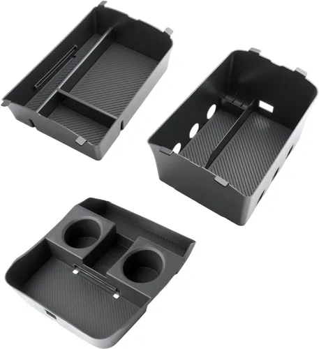 Vista 15 de LFOTPP Organizador de consola central de 3 piezas para Chevy Silverado 2014-2018/GMC Sierra 1500 y Silverado y Sierra 2500HD/3500HD 2015-2019