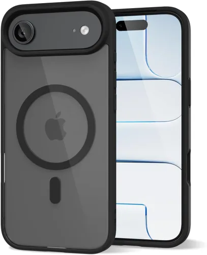 Vista 57 de oakxco Funda magnética transparente compatible con Magsafe, delgada, transparente, no amarillea, híbrida de silicona suave y cubierta protectora