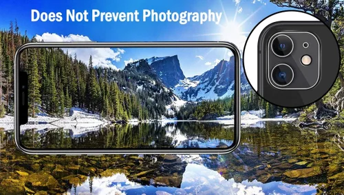 Vista 4 de QHOHQ - Protector de lente de cámara QHOHQ para iPhone 11 (6.1 pulgadas), vidrio templado, [fácil de instalar] [dureza 9H], protector de pantalla