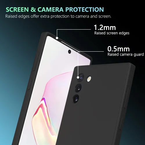 Vista 742 de Funda para Samsung Galaxy Note 8, color negro, resistente a los arañazos con tacto suave, delgada funda delgada para Samsung Galaxy Note 8