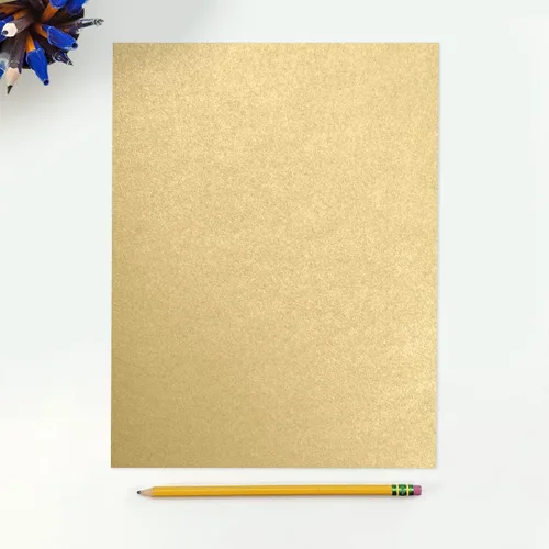 Vista 3 de LUXPaper Papel de 8.5 x 11 pulgadas, tamaño carta, rubio metálico, texto de 80 libras, 50