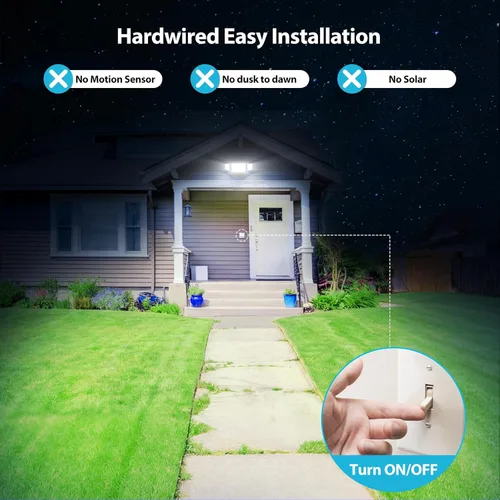 Vista 4 de Olafus Luces de inundación de 80 W para exteriores, luces de seguridad LED de 8000 lm controladas por interruptor, reflectores exteriores