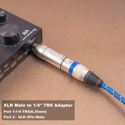 Vista 5 de Smithok Paquete de 4 adaptadores TRS a XLR de 1/4 pulgadas, adaptadores equilibrados de 1/4 pulgadas macho a XLR macho