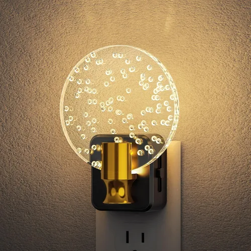 Vista 9 de DORESshop Luces nocturnas LED enchufables a la pared, luz nocturna regulable de 0-100 lúmenes, luz nocturna decorativa de burbujas con sensor