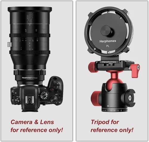 Vista 8 de PL-E - Adaptador de montaje para lente PL a cámaras Sony E/NEX Mount A7S3/FS7/5/FX9 /A7R4/R3/a/serie Nex (PL-E/PL-NEX negro) con dos soportes
