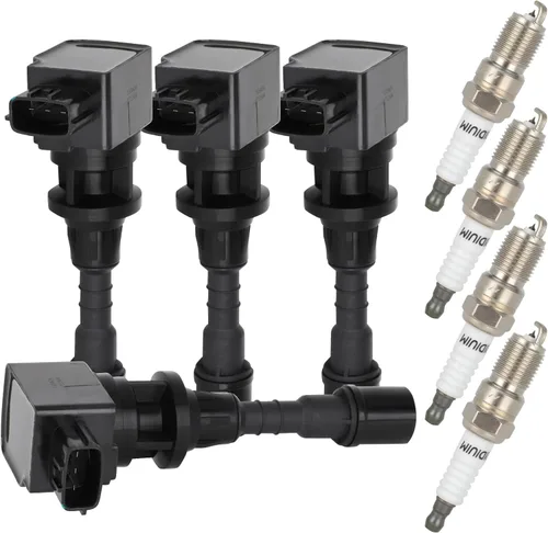 Vista 2 de Aintier Bobinas de bobina de encendido y bujías de iridio UF541 compatibles con Mazda 2006-2008 5 2.3L L4