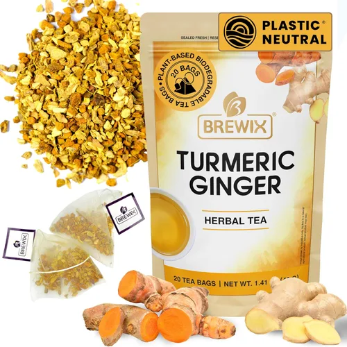 Vista 29 de BREWIX Caja de regalo de muestra de té surtido premium (15 bolsas de té envueltas individualmente en pirámides) Té de hierbas, té negro, té verde
