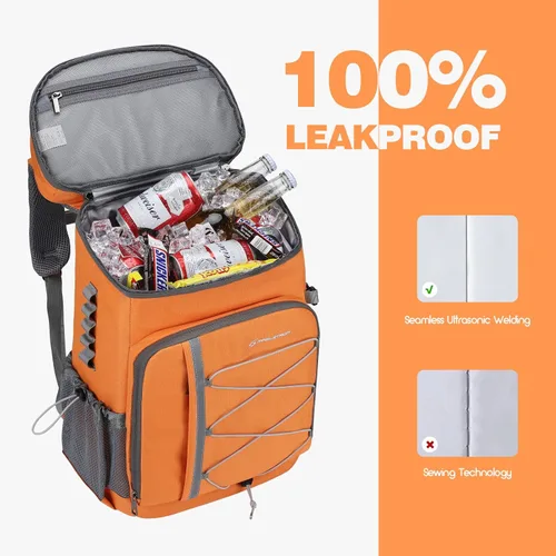 Vista 3 de Mochila enfriadora Maelstrom - Bolsa de almuerzo aislada suave a prueba de fugas para 35/50 latas, ideal para acampar, playa, senderismo y compras