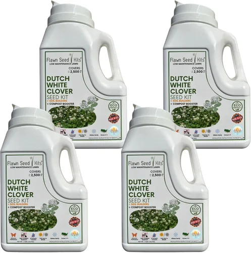 Vista 10 de Kits de semillas de césped, kit de semillas de trébol blanco holandés, cocteleras de fácil propagación, césped de bajo mantenimiento, cubierta