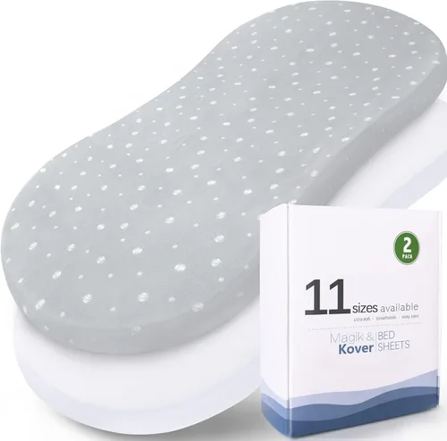 Vista 12 de Sábanas ajustadas para Pack and Play - Compatibles con Pamo Babe, Baby Trend, Graco, ADOVEL, Dream On Me y otros, cubierta de colchón para corralito