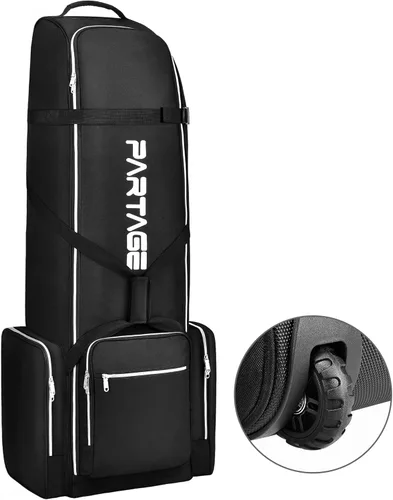 Partage Golf Travel Bag with Wheels,Golf Travel Case for Airlines, 600D Heavy Duty Oxford