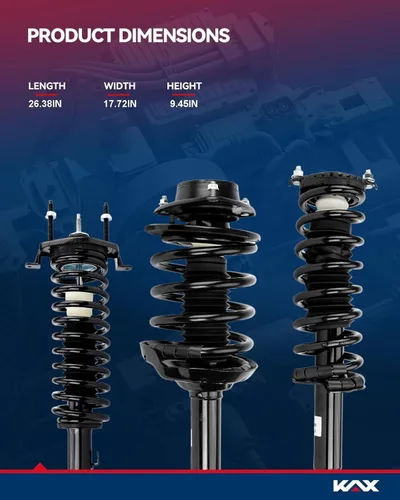 Vista 259 de KAX Puntales traseros para Toyota 2007 2008 2009 2010 2011 Camry, 2008 2009 2010 2011 2012 amortiguadores traseros rápido completo conjunto