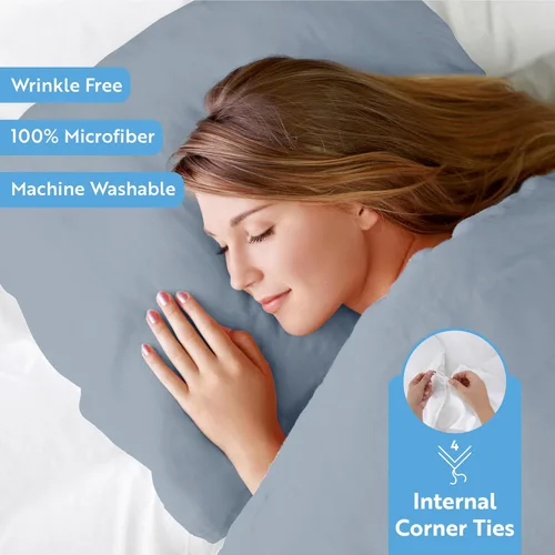 Vista 18 de Linen Market Funda de edredón individual para cama individual – Experimenta una comodidad similar a un hotel con una suavidad inigualable