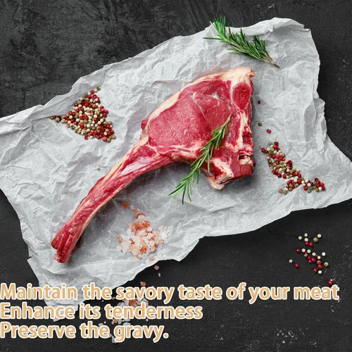 Vista 4 de Papel de carnicero de sublimación, 100 hojas, 12 x 12, blanco, kraft, para envolver carne y prensa térmica