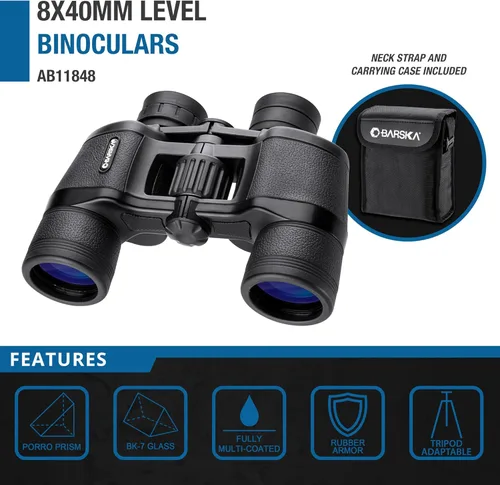 Vista 2 de Barska Level - Binoculares ligeros y compactos multiusos, ópticos de alta calidad totalmente multicapa para observación de aves, senderismo, viajes