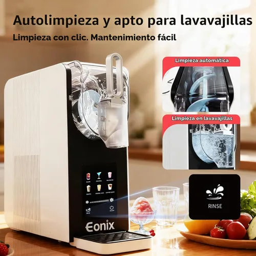 Vista 5 de EONIX Máquina de granizado para el hogar, no necesita hielo, máquina profesional de bebidas y granizados de 64 onzas con 6 programas