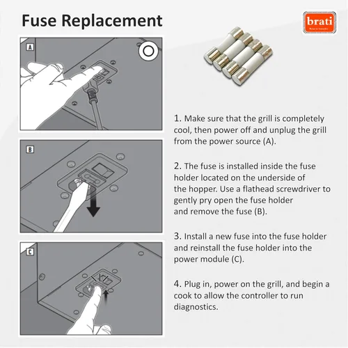 Vista 4 de Paquete de 4 fusibles de repuesto para parrilla de pellets Weber smokefire ex4/ex6
