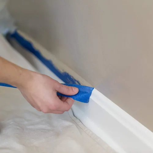 Vista 5 de Duck Brand Cinta de pintor de liberación limpia, 3.6 cm x 54.9 m, azul, rollo individual (240194)