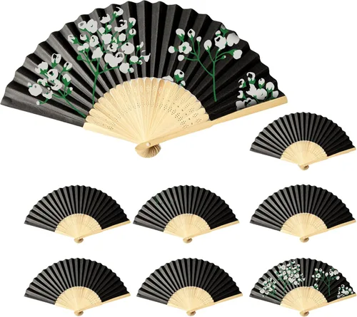 Personalize Folding Paper Fan, Custom Party Favor Supplies Fan Bulk for Wedding, Dancing, Birthday, Holdheld Fan Creative Gifts for Guest & Friends