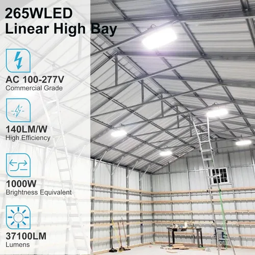 Vista 36 de Lightdot Luces LED de 40 pulgadas para tienda de bahía alta, 100-277 V 【Equipadas con controlador】 240W 33600LM [Eqv.960W MH] 5000K gran cobertura
