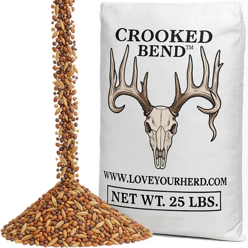 Vista 10 de Crooked Bend Branson's Buffalo Blend, paquete ecológico de 12 libras, semillas de parcela de alimentos de cola blanca para ciervos, pavos, faisanes