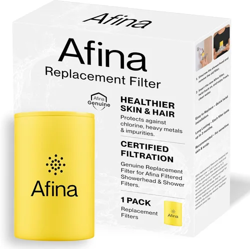 Afina - Filtro de reemplazo para cabezal de ducha filtrado Afina y filtro de ducha - Ducha de alta presión - Reduce la piel seca con picazón, la