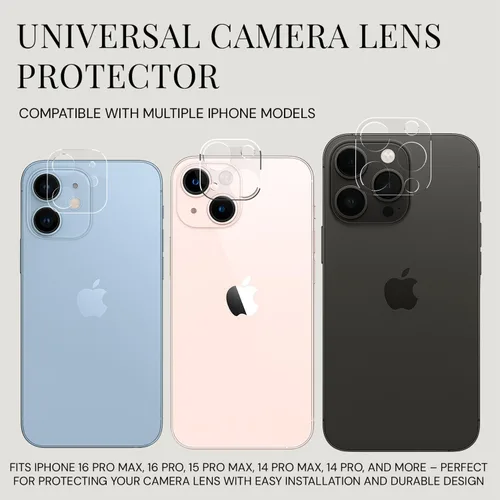 Vista 6 de Walli Protector de lente de cámara para iPhone 12 - Dureza 9H, resistente a los arañazos, vidrio HD ultra transparente, revestimiento oleofóbico e