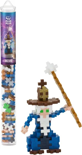 Vista 6 de Plus Plus Juego de bloques de construcción de rompecabezas 3D, divertidas figuras de fantasía para niños, 70 piezas entrelazadas, tubo