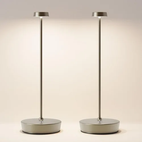 Vista 17 de Paquete de 2 lámparas de mesa LED inalámbricas, luz de mesa recargable, lámpara de mesa regulable de 3 colores, luz de mesa portátil
