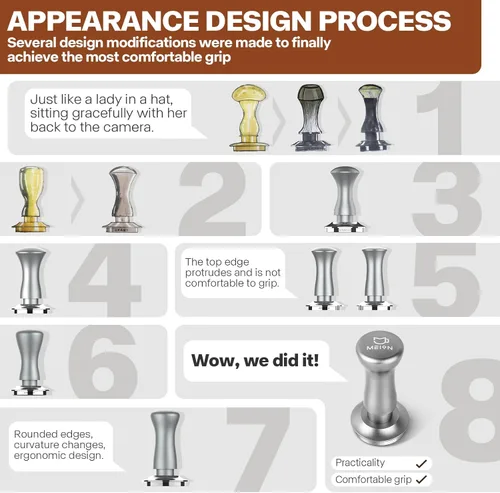 Vista 6 de MEION Espresso Tamper 1.929 in - Manipulador de café calibrado, doble resorte con base de acero inoxidable, viene con almohadilla de almacenamiento