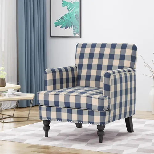 Vista 8 de Christopher Knight Home Eve Modern - Silla tapizada de madera, silla decorativa para sala de estar, silla de lectura cómoda para dormitorio, sillón