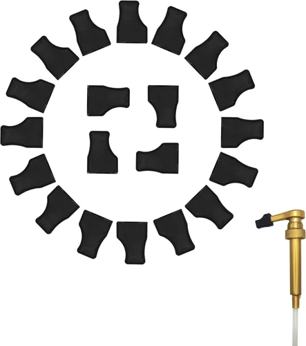 Vista 8 de Handit Solo tapas de punta de bomba de jarabe de café Caucho de silicona Mantiene los jarabes, condimentos, botellas limpias, conservadas Se