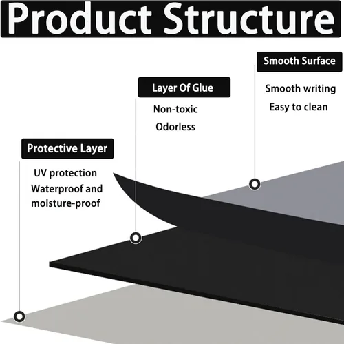 Vista 2 de Whiteboard Sticker for Wall 17.7" x 39.37" Whiteboard Wallpaper Peel and Stick, White Board Stick On Wall, Dry Erase Contact Paper Adhesive Poster