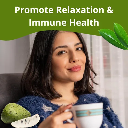 Vista 3 de Hanan Graviola Té de hierbas de hojas sueltas 1.4oz Hojas de guanábana 1.41 oz - Hojas De Guanabana Hierbas Natural, Annona Muricata Seca de Perú Te